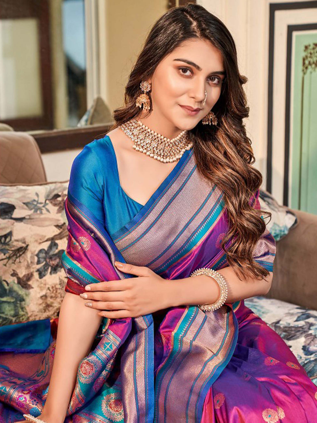 Nitya Paithani Kanjevarm Saree