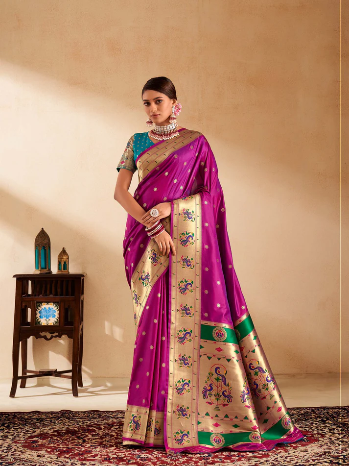 Panihari Paithani Top Dyed Saree
