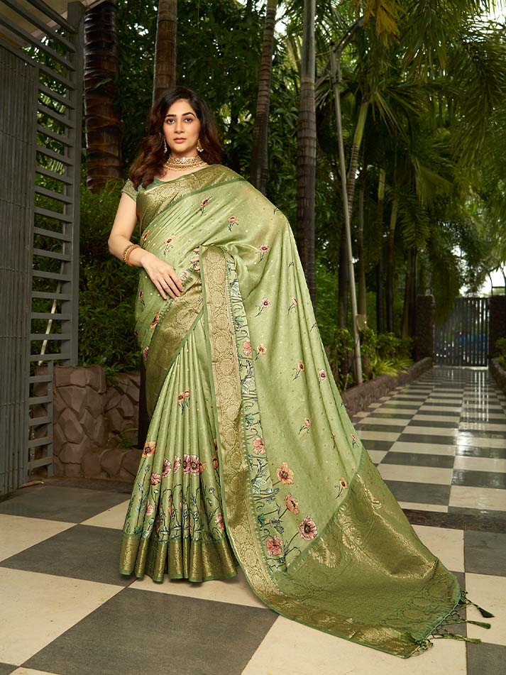 Pastel Vol Crepe Sillk Saree