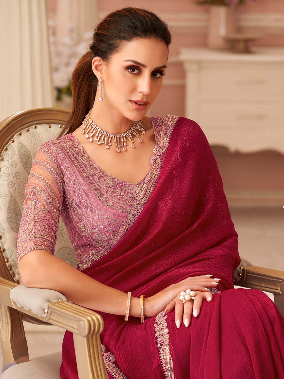Salsa Style Georgette Saree