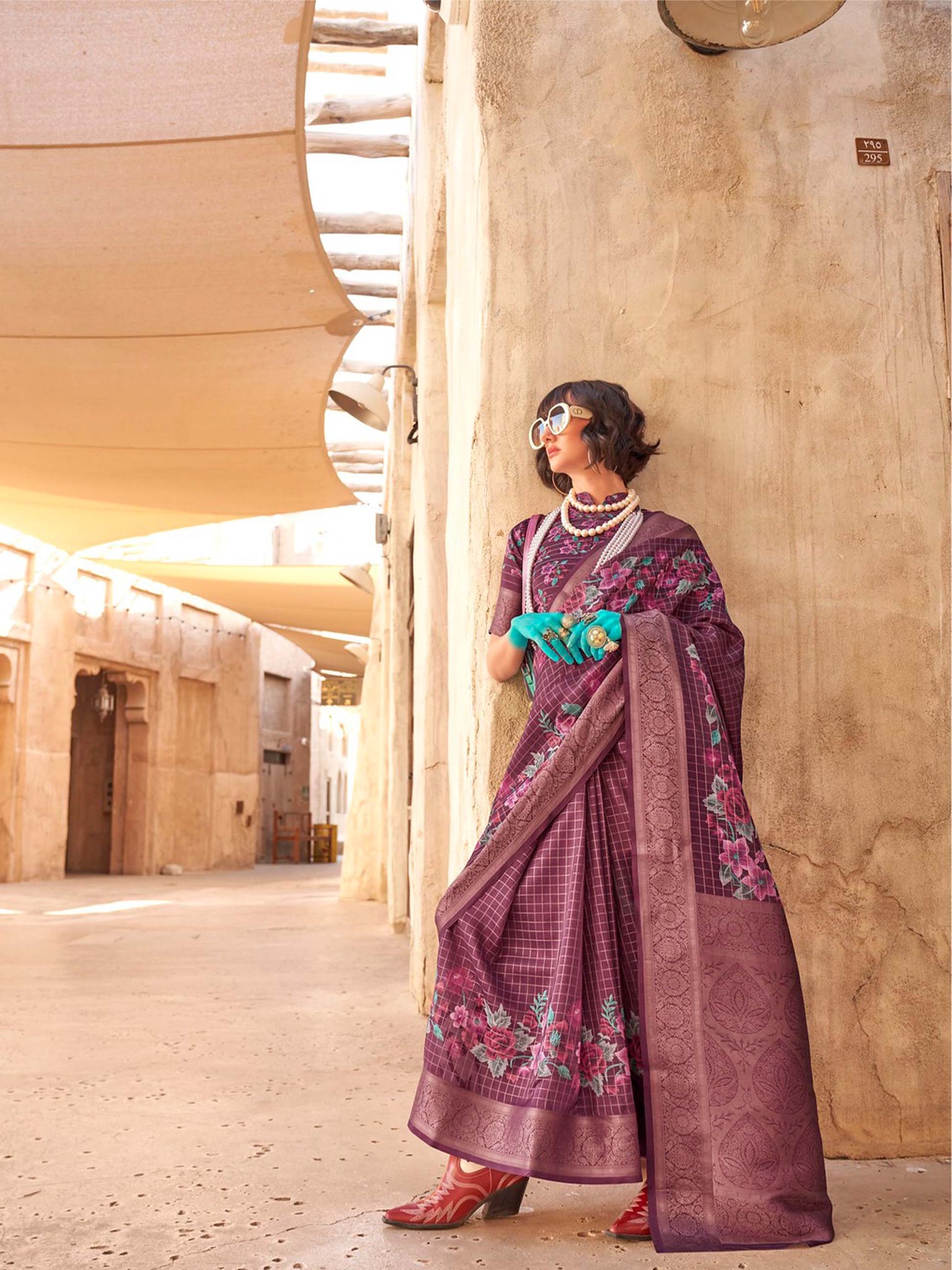 Kuro Pure Handloom Georgette Saree