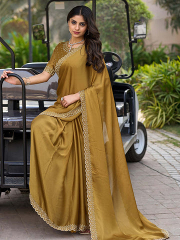 Stellara Satin Chiffon Saree