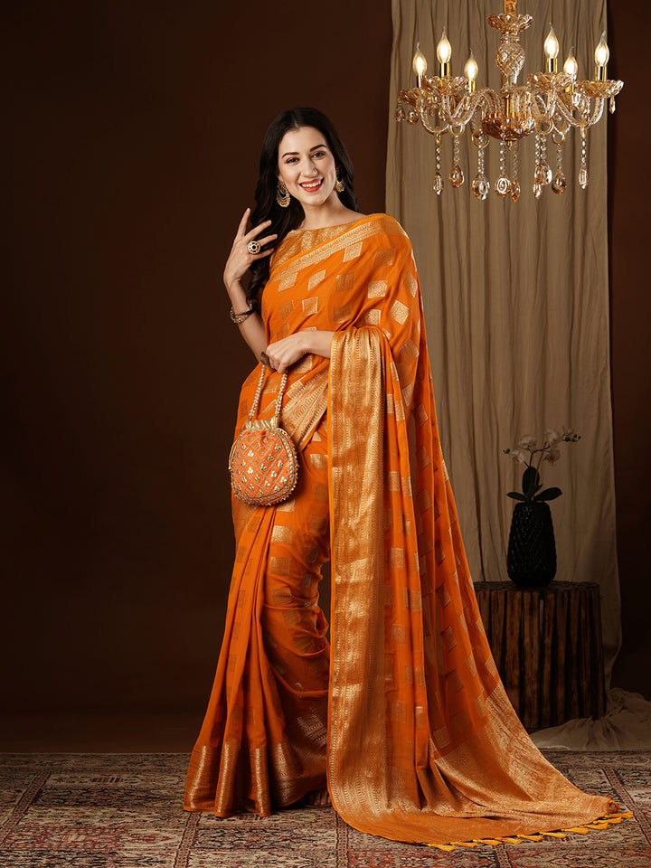 ROSHNI MUSTURD VISCOSE SAREE