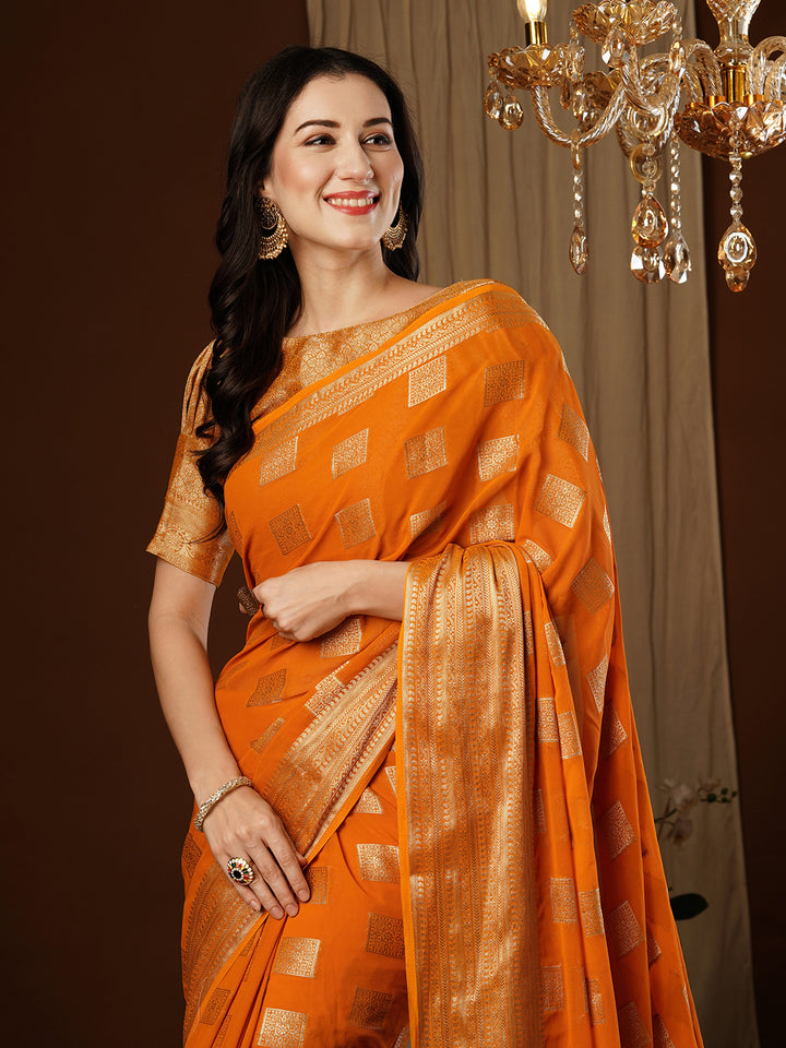 ROSHNI MUSTURD VISCOSE SAREE