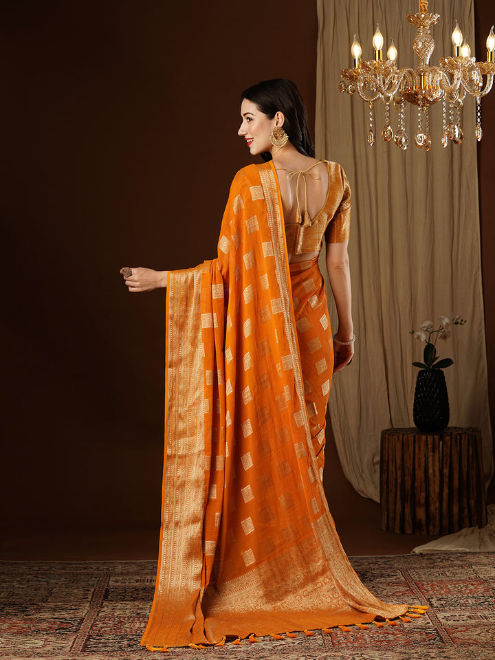 ROSHNI MUSTURD VISCOSE SAREE