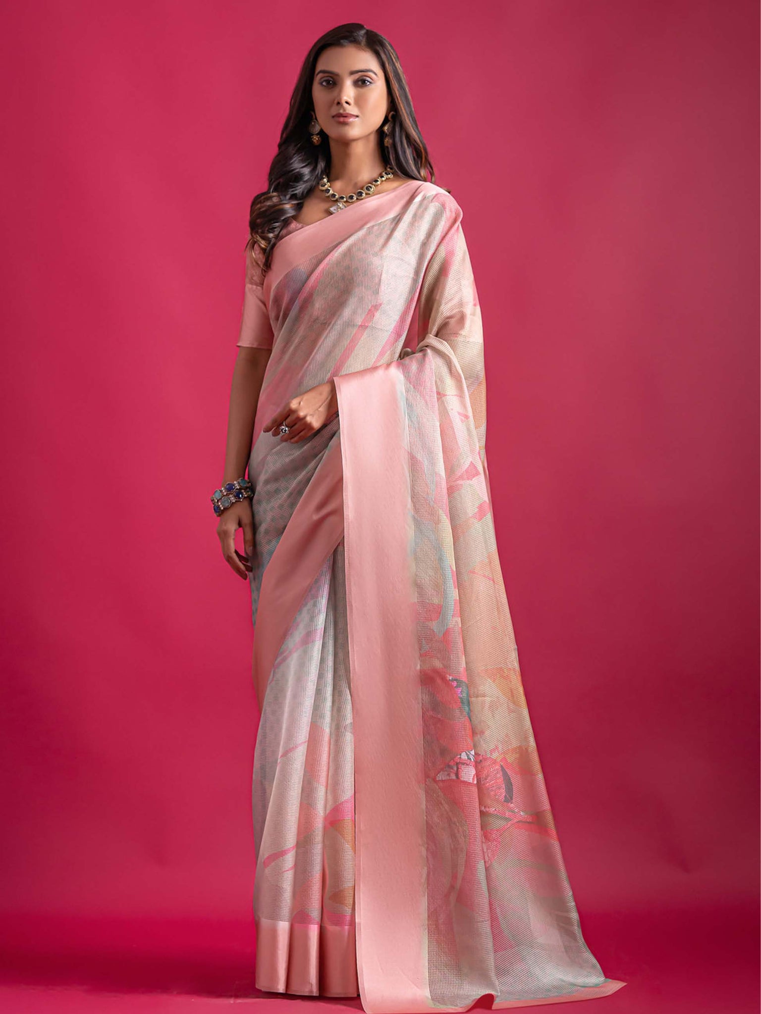 Saanchi Linen Digital Print Saree