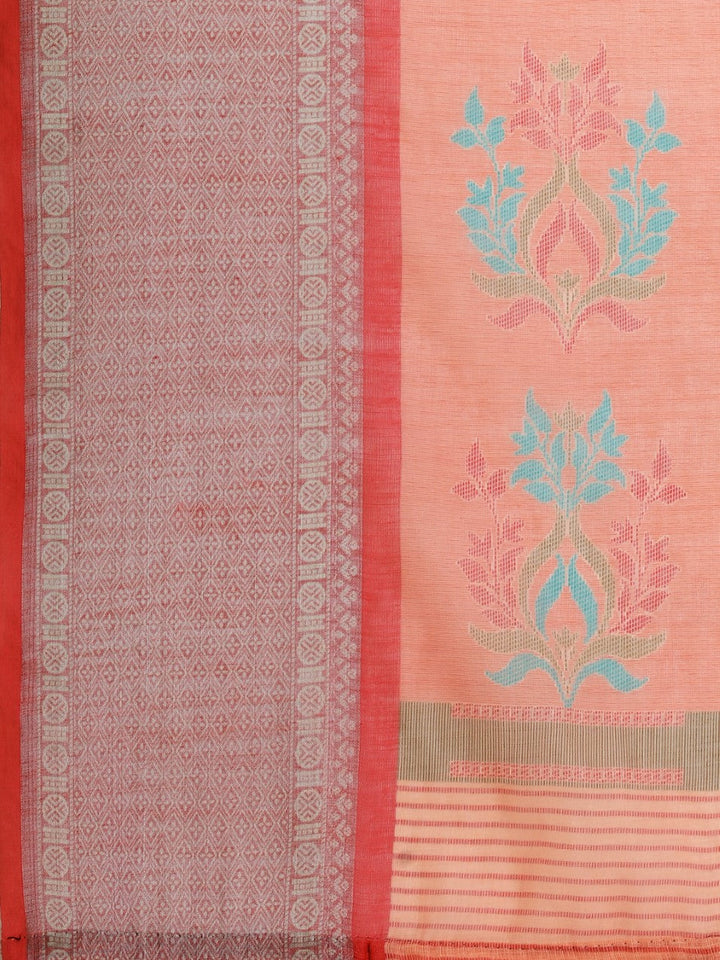 Flourious Designer Linen 7x7 Patta Saree for women with Digital Floral Print Work