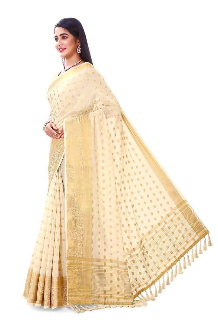 Flourious Pure Viscose Georgette Saree for Women with Blouse Piece