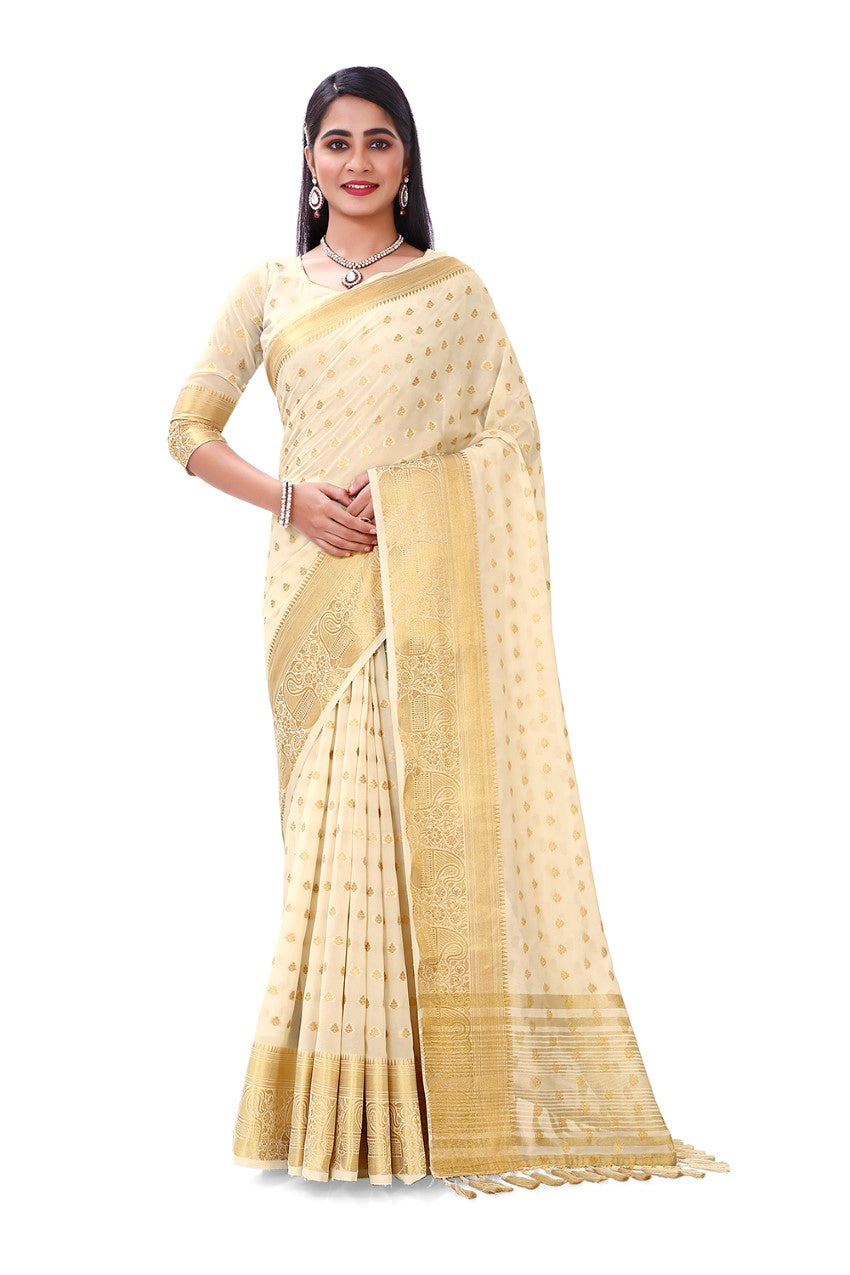 Flourious Pure Viscose Georgette Saree for Women with Blouse Piece