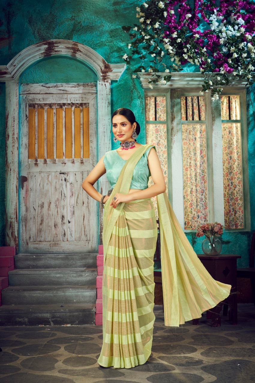 Flourious Georgette Weightless Patta Partwear Saree For women